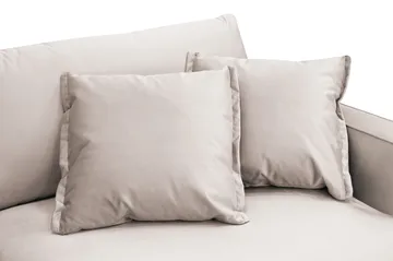 Rossita Lyx 3-istuttava Extra syvä Sohva Sametilla - Beige - Huonekalut - Sohva - 3:n istuttava sohva