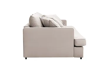 Rossita Lyx 3-istuttava Extra syvä Sohva Sametilla - Beige - Huonekalut - Sohva - 3:n istuttava sohva