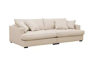 Rossita Lyx 3-istuttava Extra syvä Sohva Vakosametilla - Beige - Huonekalut - Sohva - 3:n istuttava sohva