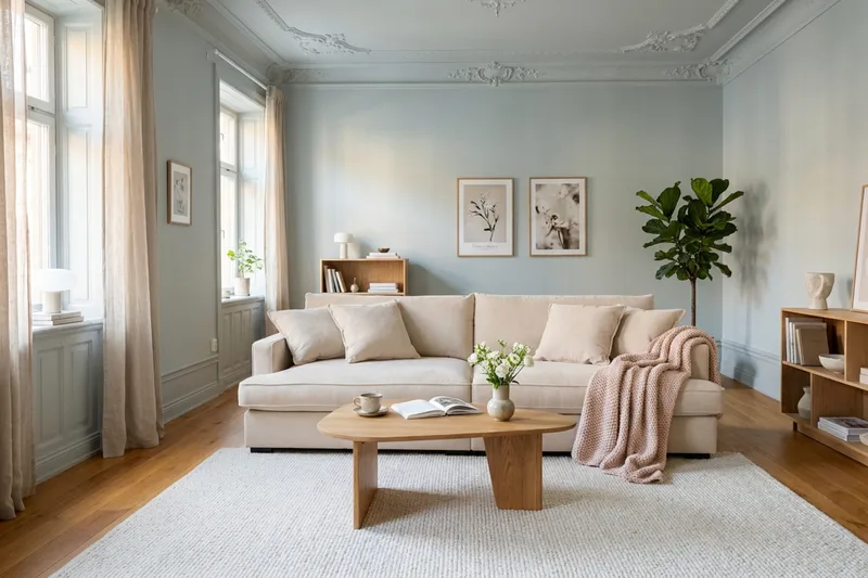 Rossita Lyx 3-istuttava Extra syvä Sohva Vakosametilla - Beige - Huonekalut - Sohva - 3:n istuttava sohva