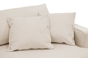 Rossita Lyx 3-istuttava Extra syvä Sohva Vakosametilla - Beige - Huonekalut - Sohva - 3:n istuttava sohva