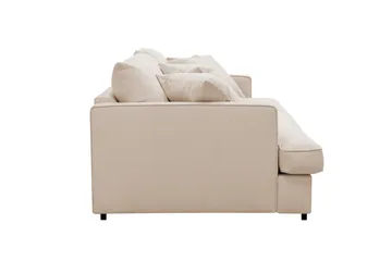 Rossita Lyx 3-istuttava Extra syvä Sohva Vakosametilla - Beige - Huonekalut - Sohva - 3:n istuttava sohva
