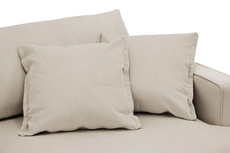 Rossita Lyx 3-istuttava Extra syvä Sohva Vakosametilla - Kerma - Huonekalut - Sohva - 3:n istuttava sohva