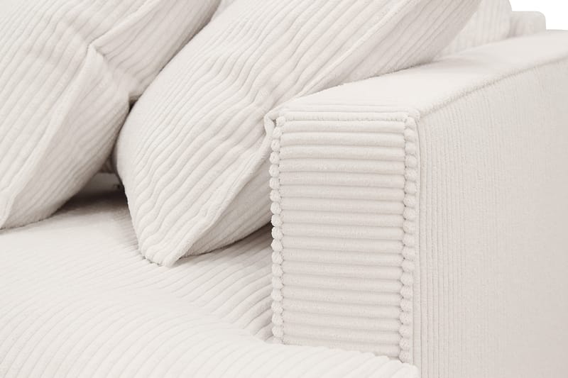 Rossita Lyx 3-istuttava Extra syvä Sohva Vakosametilla - Luonnonvalkoinen - Huonekalut - Sohva - 3:n istuttava sohva