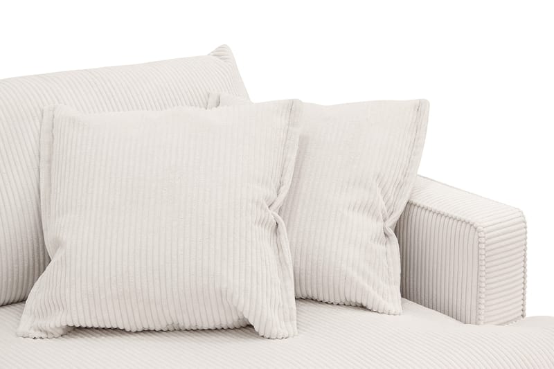 Rossita Lyx 3-istuttava Extra syvä Sohva Vakosametilla - Offwhite - Huonekalut - Sohva - 3:n istuttava sohva