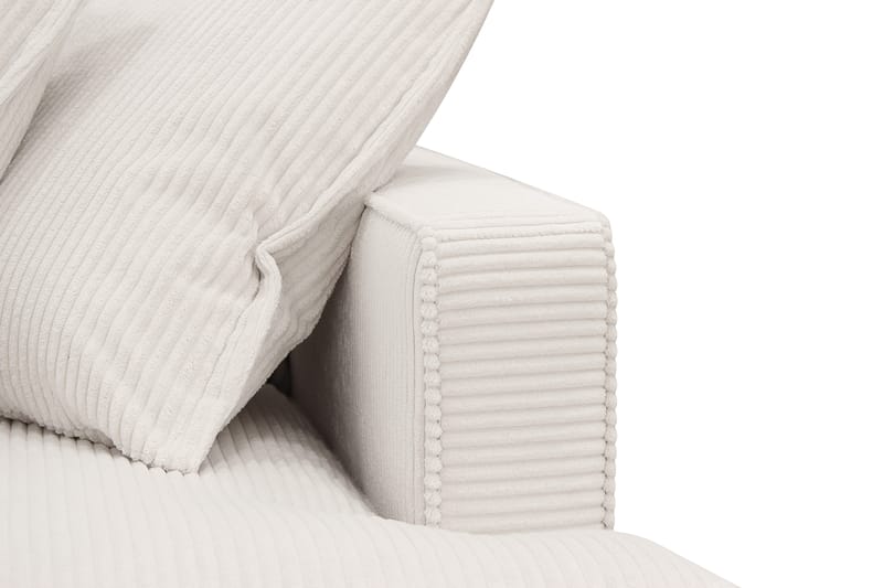 Rossita Lyx 3-istuttava Extra syvä Sohva Vakosametilla - Offwhite - Huonekalut - Sohva - 3:n istuttava sohva