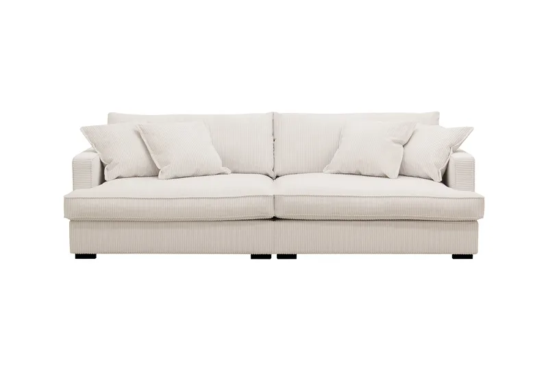 Rossita Lyx 3-istuttava Extra syvä Sohva Vakosametilla, Offwhite