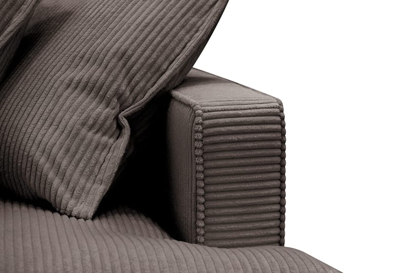 Rossita Lyx 3-istuttava Extra syvä Sohva Vakosametilla - Ruskea - Huonekalut - Sohva - 3:n istuttava sohva