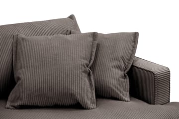Rossita Lyx 3-istuttava Extra syvä Sohva Vakosametilla - Taupe - Huonekalut - Sohva - 3:n istuttava sohva