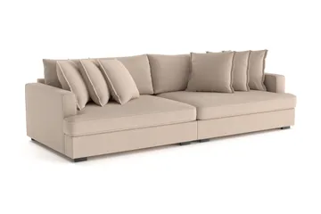 Rossita Lyx 4-istuttava erittäin syvä kangassohva - Beige - Huonekalut - Sohva - 4:n istuttava sohva