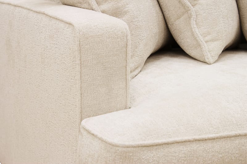 Rossita Lyx 4-istuttava Erittäin Syvä Sohva Chenillestä - Beige - Huonekalut - Sohva - 4:n istuttava sohva
