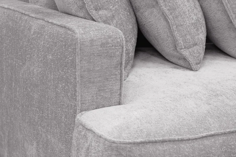 Rossita Lyx 4-istuttava Erittäin Syvä Sohva Chenillestä - Harmaa - Huonekalut - Sohva - 4:n istuttava sohva