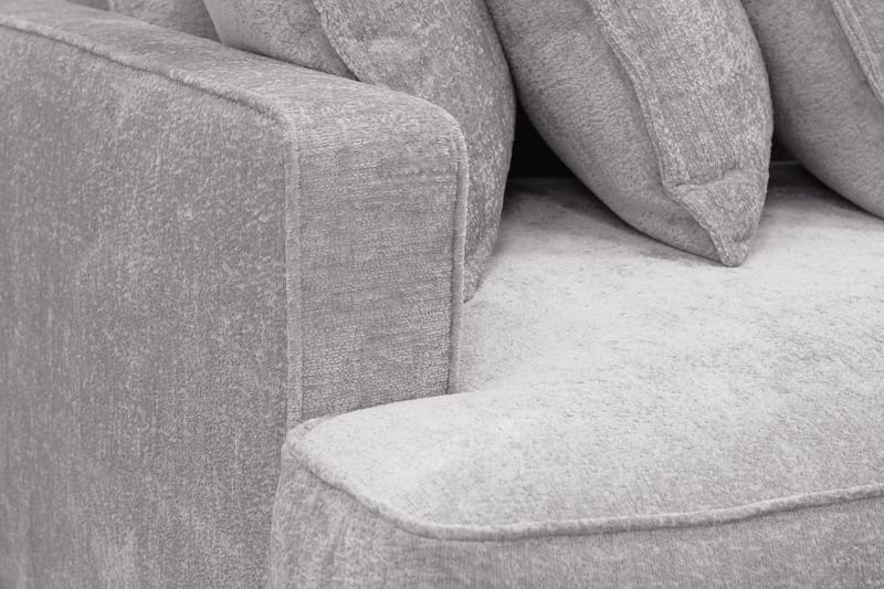 Rossita Lyx 4-istuttava Erittäin Syvä Sohva Chenillestä - Harmaa - Huonekalut - Sohva - 4:n istuttava sohva