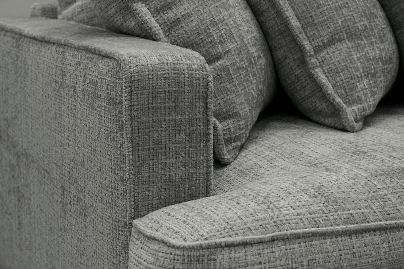 Rossita Lyx 4-istuttava Erittäin Syvä Sohva Chenillestä - Harmaa - Huonekalut - Sohva - 4:n istuttava sohva