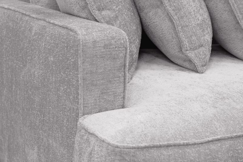 Rossita Lyx 4-istuttava Erittäin Syvä Sohva Chenillestä - Harmaa - Huonekalut - Sohva - 4:n istuttava sohva