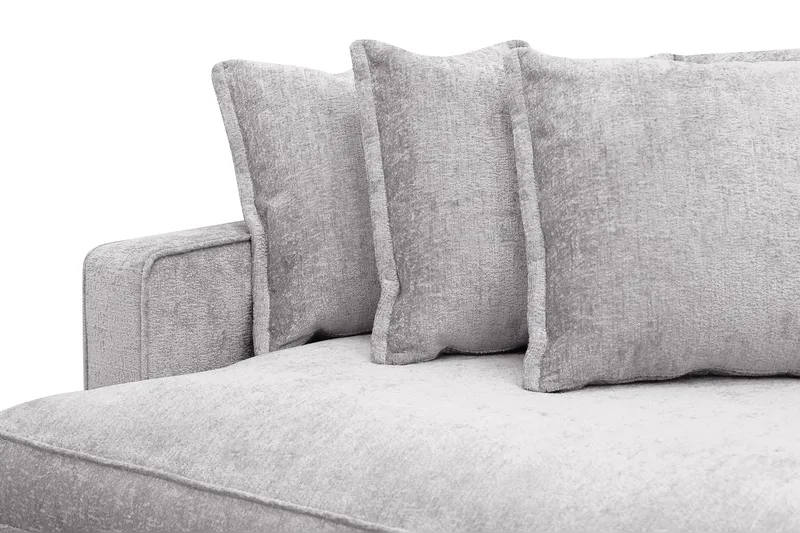 Rossita Lyx 4-istuttava Erittäin Syvä Sohva Chenillestä - Harmaa - Huonekalut - Sohva - 4:n istuttava sohva