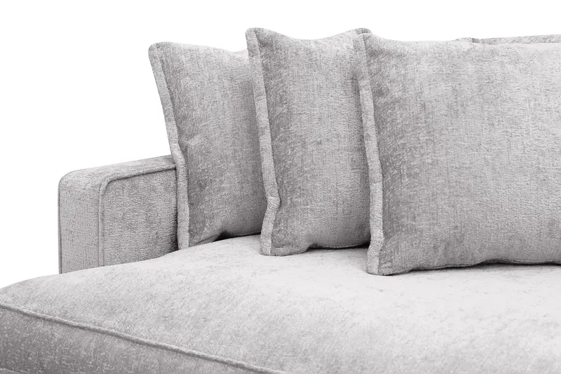 Rossita Lyx 4-istuttava Erittäin Syvä Sohva Chenillestä - Harmaa - Huonekalut - Sohva - 4:n istuttava sohva
