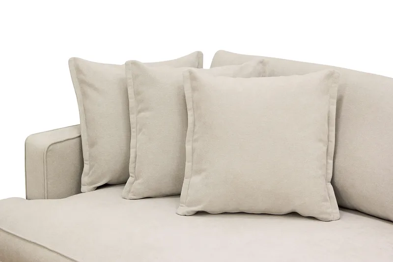 Rossita Lyx 4-istuttava Erittäin Syvä Sohva Kankaasta - Beige - Huonekalut - Sohva - 4:n istuttava sohva