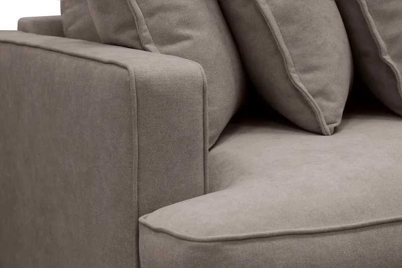 Rossita Lyx 4-istuttava Erittäin Syvä Sohva Kankaasta - Ruskea - Huonekalut - Sohva - 4:n istuttava sohva