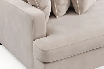 Rossita Lyx 4-istuttava Erittäin Syvä Sohva Sametti - Beige - Huonekalut - Sohva - 4:n istuttava sohva
