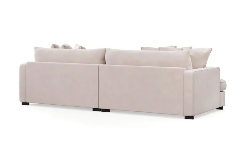 Rossita Lyx 4-istuttava Erittäin Syvä Sohva Sametti - Beige - Huonekalut - Sohva - 4:n istuttava sohva