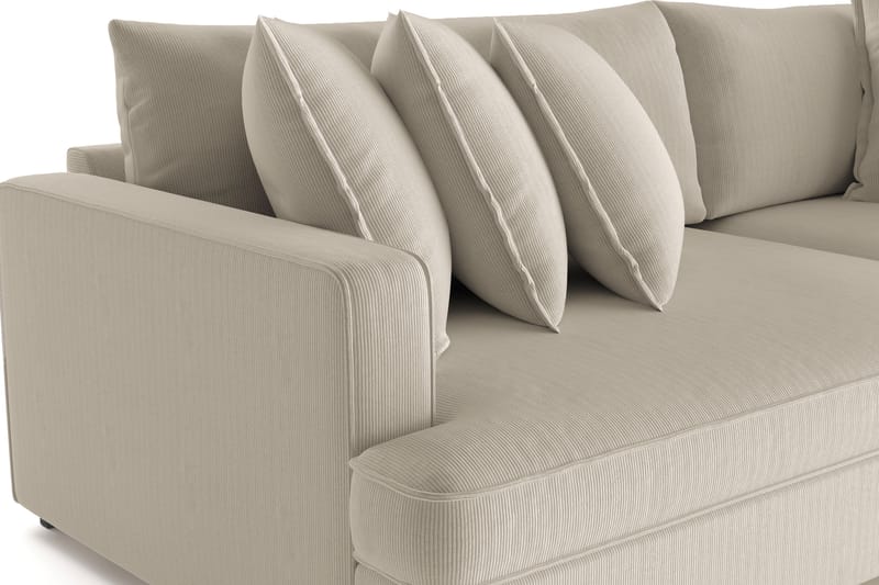 Rossita Lyx 4-istuttava Erittäin Syvä Sohva Vakosametti - Greige - Huonekalut - Sohva - 4:n istuttava sohva