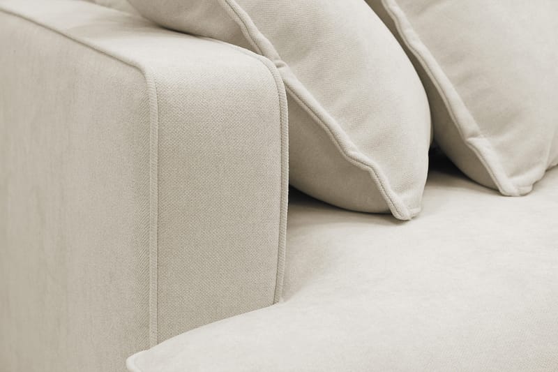 Rossita Lyx 5-istuttava Oikeakätinen U-muotoinen Extra syvä Sohva Divaanilla ja Lepotuoliosalla Kankaalla - Beige - Huonekalut - Sohva - Divaanisohva