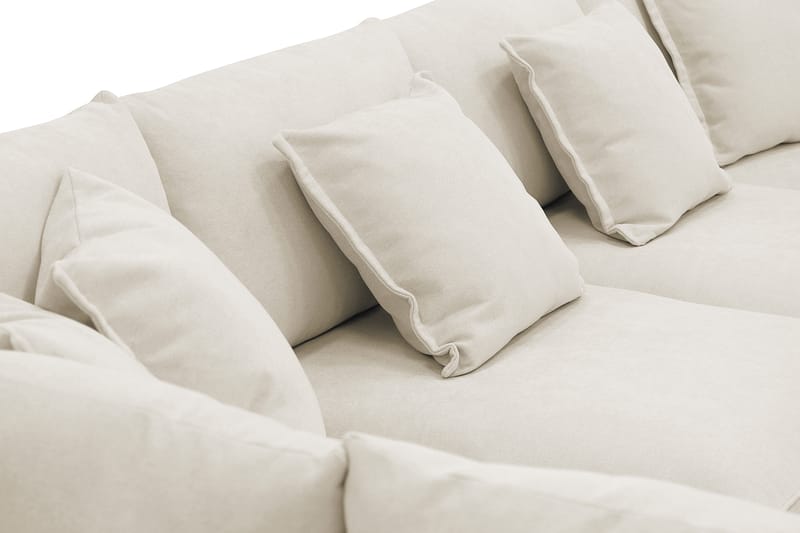 Rossita Lyx 5-istuttava Oikeakätinen U-muotoinen Extra syvä Sohva Divaanilla ja Lepotuoliosalla Kankaalla - Beige - Huonekalut - Sohva - Divaanisohva