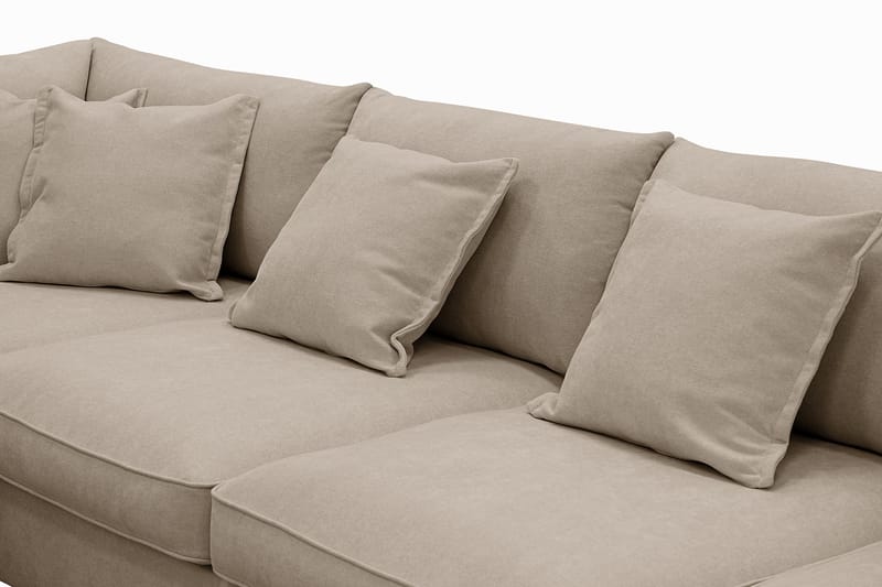 Rossita Lyx 5-istuttava Oikeakätinen U-muotoinen Extra syvä Sohva Divaanilla ja Lepotuoliosalla Kankaalla - Ruskea - Huonekalut - Sohva - Divaanisohva