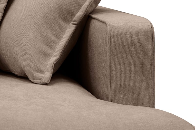 Rossita Lyx 5-istuttava Oikeakätinen U-muotoinen Extra syvä Sohva Divaanilla ja Lepotuoliosalla Kankaalla - Tummanruskea - Huonekalut - Sohva - Divaanisohva