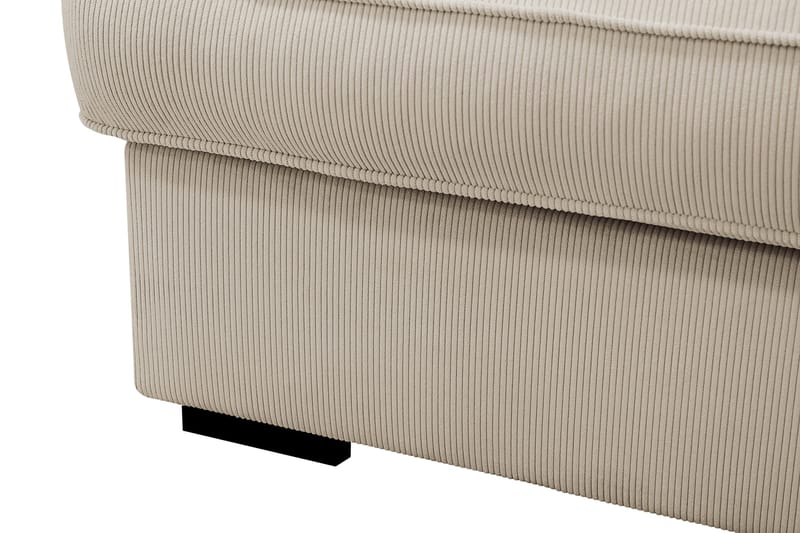 Rossita Lyx 5-istuttava Oikeakätinen U-muotoinen Extra syvä Sohva Divaanilla ja Lepotuoliosalla Vakosametilla - Kerma - Huonekalut - Sohva - Divaanisohva