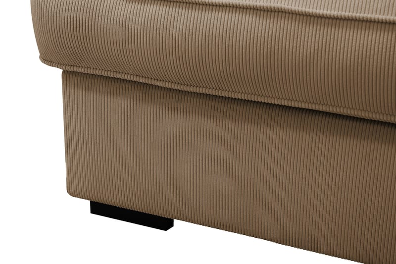 Rossita Lyx 5-istuttava Oikeakätinen U-muotoinen Extra syvä Sohva Divaanilla ja Lepotuoliosalla Vakosametilla - Vaaleanruskea - Huonekalut - Sohva - Divaanisohva