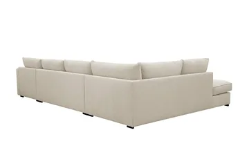 Rossita Lyx 5-istuttava Vasenkätinen U-muotoinen Extra syvä Sohva Divaanilla ja Lepotuoliosalla Kankaalla - Beige - Huonekalut - Sohva - Divaanisohva