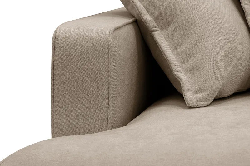 Rossita Lyx 5-istuttava Vasenkätinen U-muotoinen Extra syvä Sohva Divaanilla ja Lepotuoliosalla Kankaalla - Ruskea - Huonekalut - Sohva - Divaanisohva