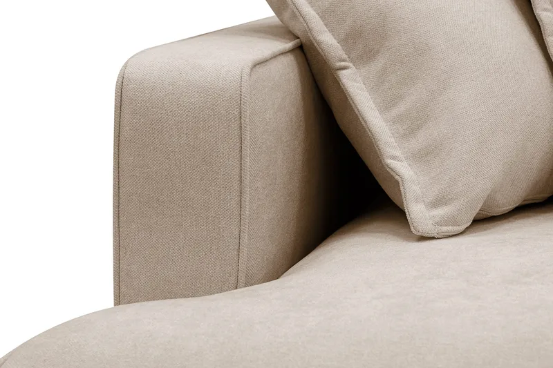 Rossita Lyx 5-istuttava Vasenkätinen U-muotoinen Extra syvä Sohva Divaanilla ja Lepotuoliosalla Kankaalla - Vaaleanruskea - Huonekalut - Sohva - Divaanisohva