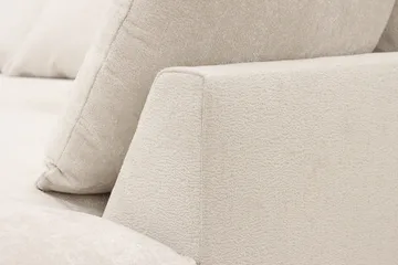 Rossita Lyx 6-istuttava Oikeakätinen U-muotoinen Extra syvä Sohva Divaanilla ja Lepotuoliosalla Chenille-kankaalla - Beige - Huonekalut - Sohva - Divaanisohva