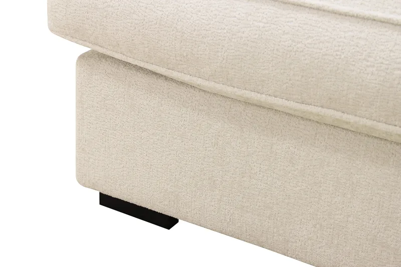 Rossita Lyx 6-istuttava Oikeakätinen U-muotoinen Extra syvä Sohva Divaanilla ja Lepotuoliosalla Chenille-kankaalla - Beige - Huonekalut - Sohva - Divaanisohva