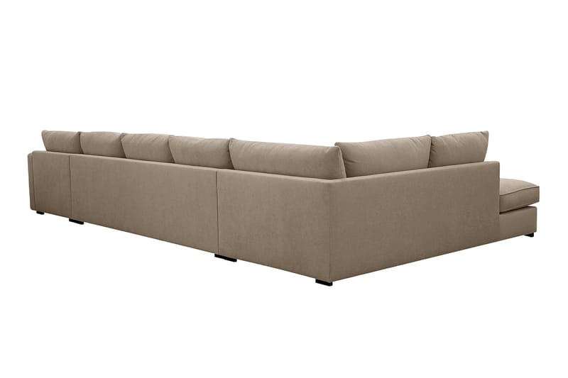 Rossita Lyx 6-istuttava Oikeakätinen U-muotoinen Extra syvä Sohva Divaanilla ja Lepotuoliosalla Kankaalla - Ruskea - Huonekalut - Sohva - Divaanisohva