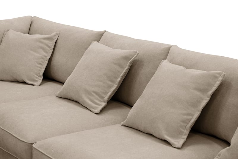 Rossita Lyx 6-istuttava Oikeakätinen U-muotoinen Extra syvä Sohva Divaanilla ja Lepotuoliosalla Kankaalla - Ruskea - Huonekalut - Sohva - Divaanisohva