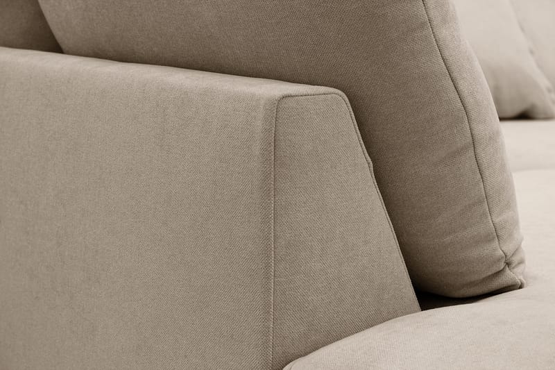 Rossita Lyx 6-istuttava Oikeakätinen U-muotoinen Extra syvä Sohva Divaanilla ja Lepotuoliosalla Kankaalla - Ruskea - Huonekalut - Sohva - Divaanisohva