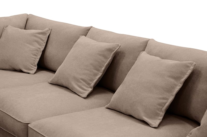 Rossita Lyx 6-istuttava Oikeakätinen U-muotoinen Extra syvä Sohva Divaanilla ja Lepotuoliosalla Kankaalla - Tummanruskea - Huonekalut - Sohva - Divaanisohva