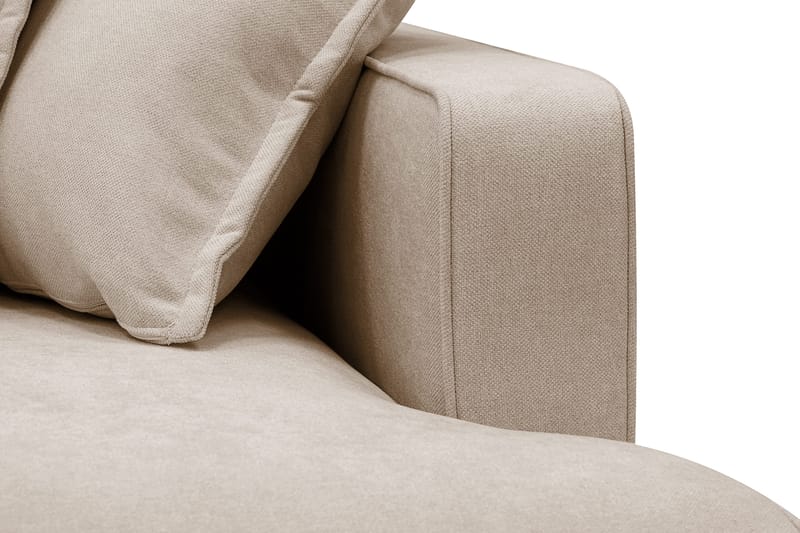 Rossita Lyx 6-istuttava Oikeakätinen U-muotoinen Extra syvä Sohva Divaanilla ja Lepotuoliosalla Kankaalla - Vaaleanruskea - Huonekalut - Sohva - Divaanisohva