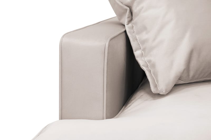Rossita Lyx 6-istuttava Oikeakätinen U-muotoinen Extra syvä Sohva Divaanilla ja Lepotuoliosalla Sametilla - Beige - Huonekalut - Sohva - Divaanisohva