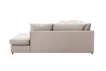 Rossita Lyx 6-istuttava Oikeakätinen U-muotoinen Extra syvä Sohva Divaanilla ja Lepotuoliosalla Sametilla - Beige - Huonekalut - Sohva - Divaanisohva