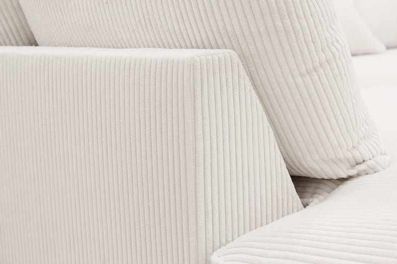 Rossita Lyx 6-istuttava Oikeakätinen U-muotoinen Extra syvä Sohva Divaanilla ja Lepotuoliosalla Vakosametilla - Luonnonvalkoinen - Huonekalut - Sohva - Divaanisohva