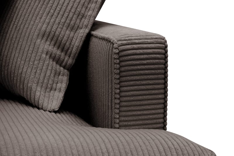 Rossita Lyx 6-istuttava Oikeakätinen U-muotoinen Extra syvä Sohva Divaanilla ja Lepotuoliosalla Vakosametilla - Ruskea - Huonekalut - Sohva - Divaanisohva