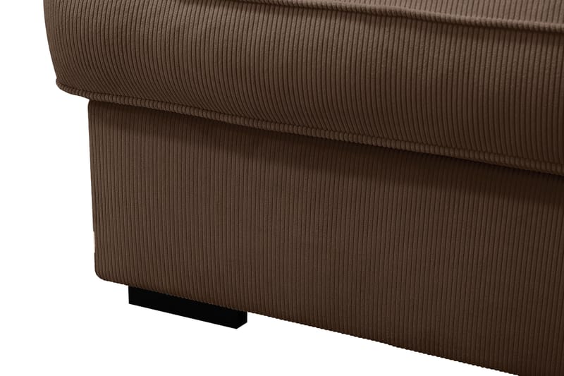 Rossita Lyx 6-istuttava Oikeakätinen U-muotoinen Extra syvä Sohva Divaanilla ja Lepotuoliosalla Vakosametilla - Tummanruskea - Huonekalut - Sohva - Divaanisohva