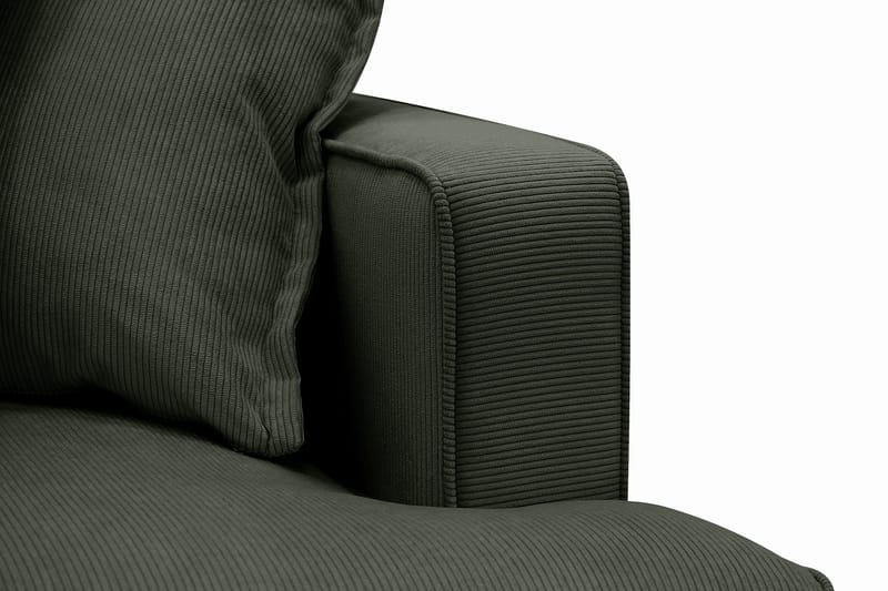 Rossita Lyx 6-istuttava Oikeakätinen U-muotoinen Extra syvä Sohva Divaanilla ja Lepotuoliosalla Vakosametilla - Tummanvihreä - Huonekalut - Sohva - Divaanisohva