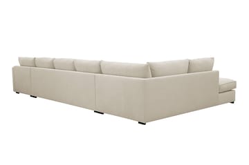 Rossita Lyx 6-istuttava Vasenkätinen U-muotoinen Extra syvä Sohva Divaanilla ja Lepotuoliosalla Kankaalla - Beige - Huonekalut - Sohva - Divaanisohva