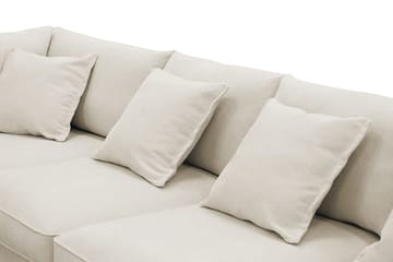 Rossita Lyx 6-istuttava Vasenkätinen U-muotoinen Extra syvä Sohva Divaanilla ja Lepotuoliosalla Kankaalla - Beige - Huonekalut - Sohva - Divaanisohva